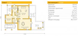 2. Типовой проект был немножко доработан под реальные условия планировки и желания заказчика, но в целом он соответствует изначальному варианту.